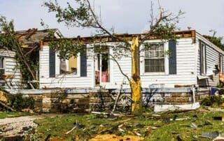 what does wind damage on a house look like?